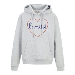Sweat shirt à Capuche - Hoodie - Imprimé citation - coeur L'amitié