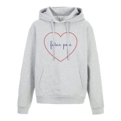 Sweat shirt à Capuche - Hoodie - Imprimé citation - coeur Futur Papi