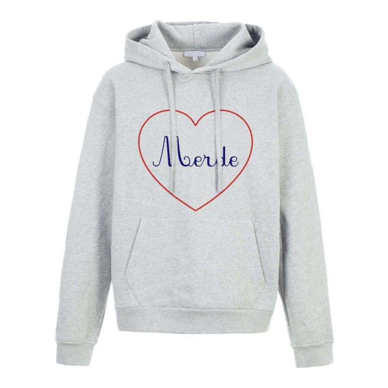 Sweat shirt à Capuche - Hoodie - Imprimé citation - coeur Merde