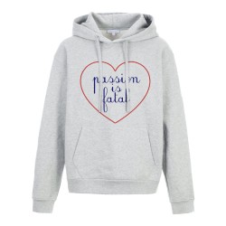 Sweat shirt à Capuche - Hoodie - Imprimé citation - coeur Passion is fatal