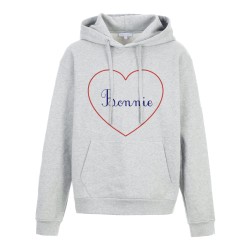 Sweat shirt à Capuche - Hoodie - Imprimé citation - coeur Bonnie