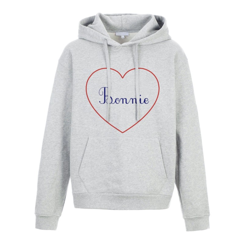 Sweat shirt à Capuche - Hoodie - Imprimé citation - coeur Bonnie