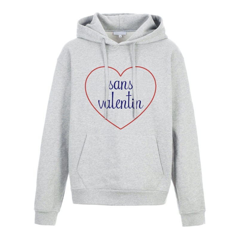 Sweat shirt à Capuche - Hoodie - Imprimé citation - coeur Sans valentin