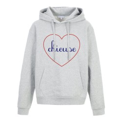 Sweat shirt à Capuche - Hoodie - Imprimé citation - coeur Chieuse