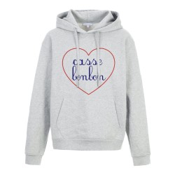 Sweat shirt à Capuche - Hoodie - Imprimé citation - coeur Casse bonbon