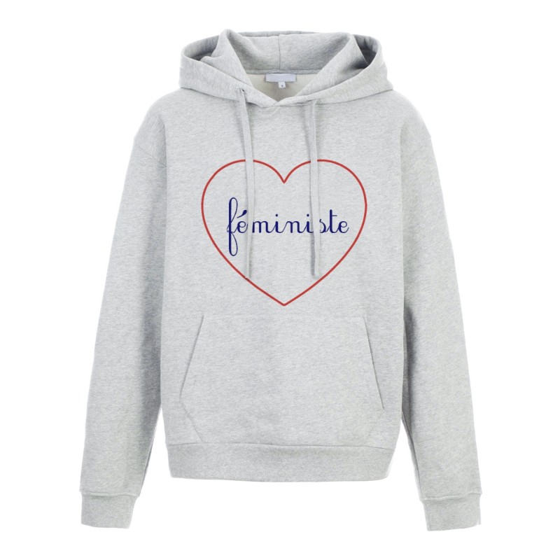 Sweat shirt à Capuche - Hoodie - Imprimé citation - coeur Féministe