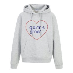 Sweat shirt à Capuche - Hoodie - Imprimé citation - coeur Game over