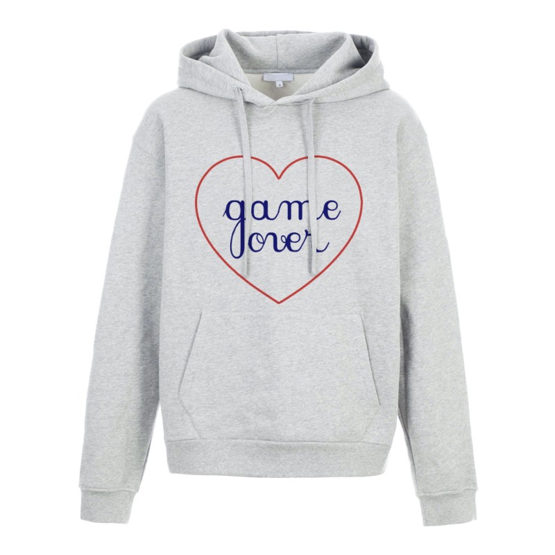 Sweat shirt à Capuche - Hoodie - Imprimé citation - coeur Game over