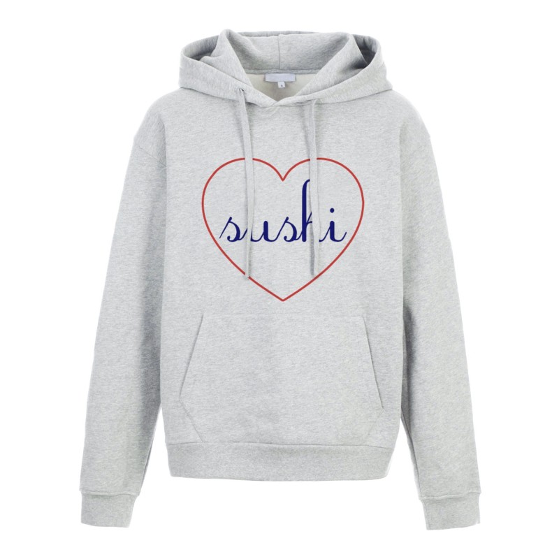 Sweat shirt à Capuche - Hoodie - Imprimé citation - coeur Sushi
