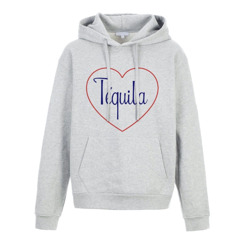 Sweat shirt à Capuche - Hoodie - Imprimé citation - coeur Téquila