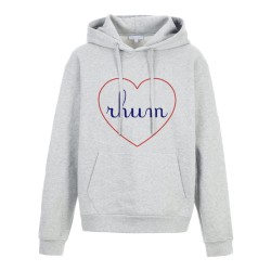 Sweat shirt à Capuche - Hoodie - Imprimé citation - coeur Rhum