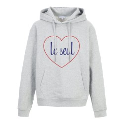 Sweat shirt à Capuche - Hoodie - Imprimé citation - coeur Le seul