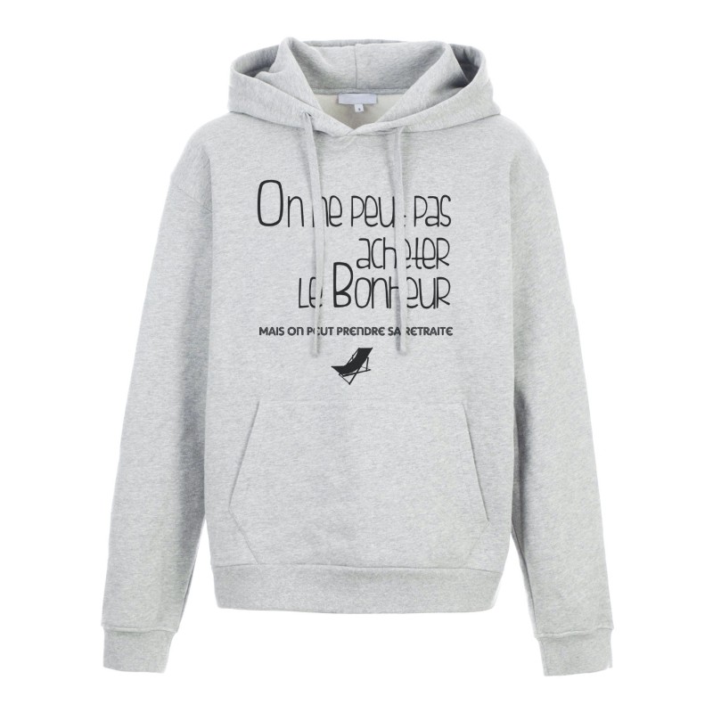 Sweat shirt à Capuche - Hoodie - Imprimé citation - le bonheur la retraite