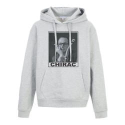 Sweat shirt à Capuche - Hoodie - Imprimé citation - Illustration Jacques chirac
