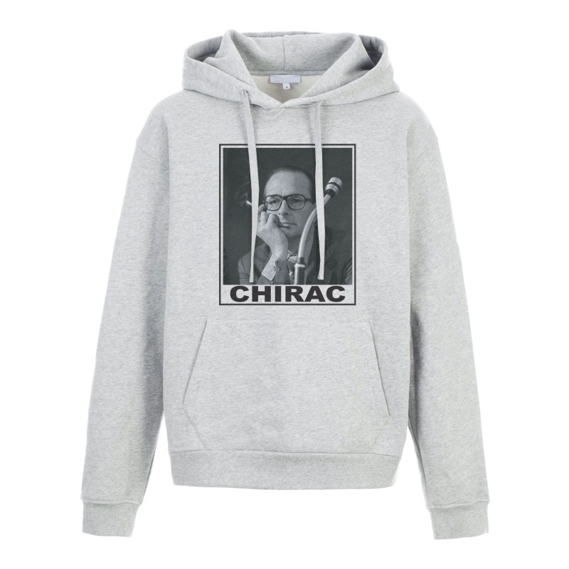 Sweat shirt à Capuche - Hoodie - Imprimé citation - Illustration Jacques chirac