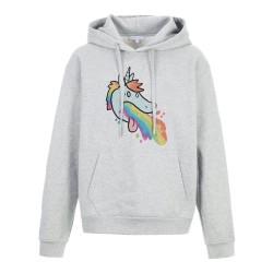 Sweat shirt à Capuche - Hoodie - Imprimé citation - Illustration Licorne