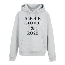 Sweat shirt à Capuche - Hoodie - Imprimé citation - Amour gloire & rosé