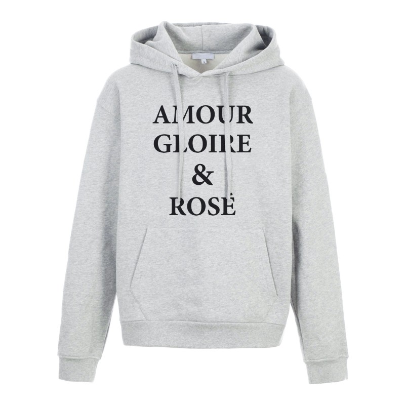 Sweat shirt à Capuche - Hoodie - Imprimé citation - Amour gloire & rosé