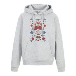 Sweat shirt à Capuche - Hoodie - Imprimé citation - tête de mort mexicain