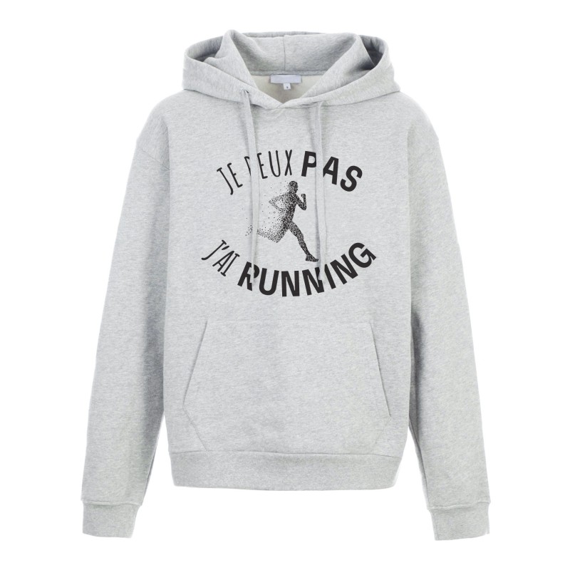 Sweat shirt à Capuche - Hoodie - Imprimé citation - Je peux pas j'ai running