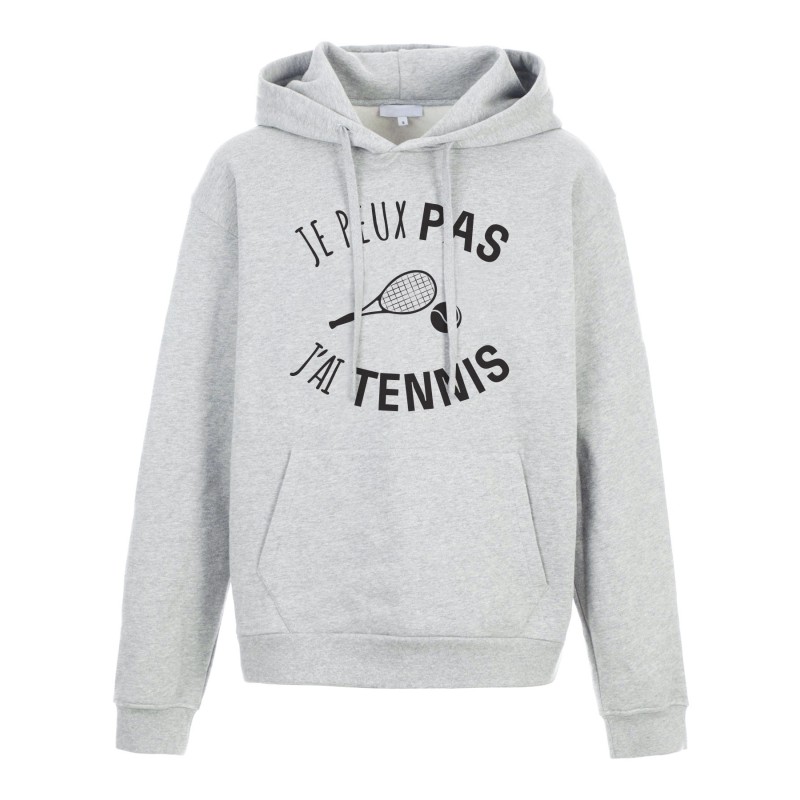 Sweat shirt à Capuche - Hoodie - Imprimé citation - Je peux pas j'ai Tennis