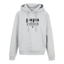 Sweat shirt à Capuche - Hoodie - Imprimé citation - humour Papa adoré