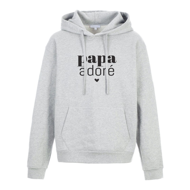Sweat shirt à Capuche - Hoodie - Imprimé citation - humour Papa adoré