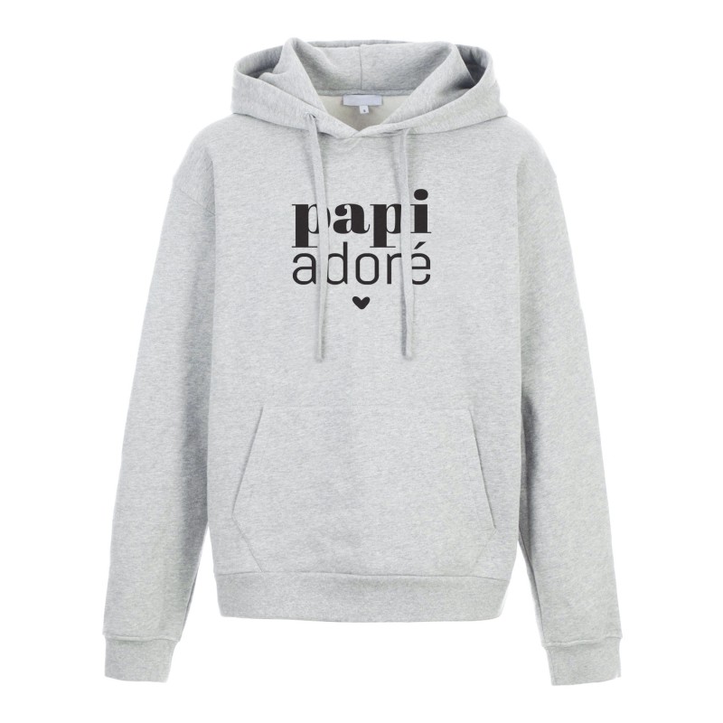 Sweat shirt à Capuche - Hoodie - Imprimé citation - humour Papi adoré