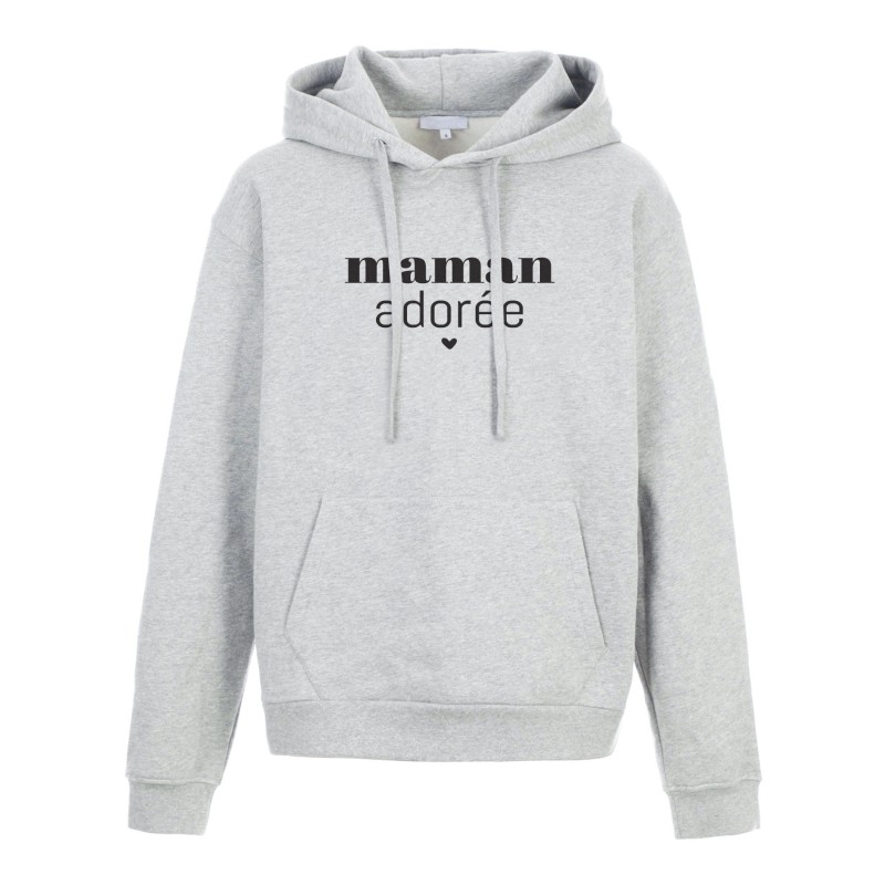 Sweat shirt à Capuche - Hoodie - Imprimé citation - humour Maman adorée
