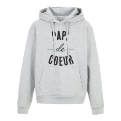Sweat shirt à Capuche - Hoodie - Imprimé citation - humour Papi de coeur