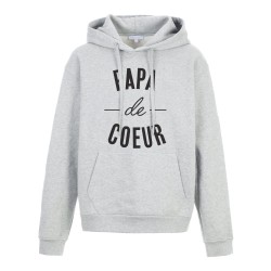 Sweat shirt à Capuche - Hoodie - Imprimé citation - humour Papa de coeur