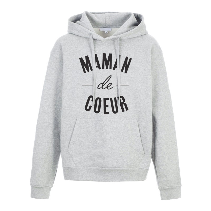 Sweat shirt à Capuche - Hoodie - Imprimé citation - humour Maman de coeur