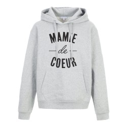 Sweat shirt à Capuche - Hoodie - Imprimé citation - humour Mamie de coeur