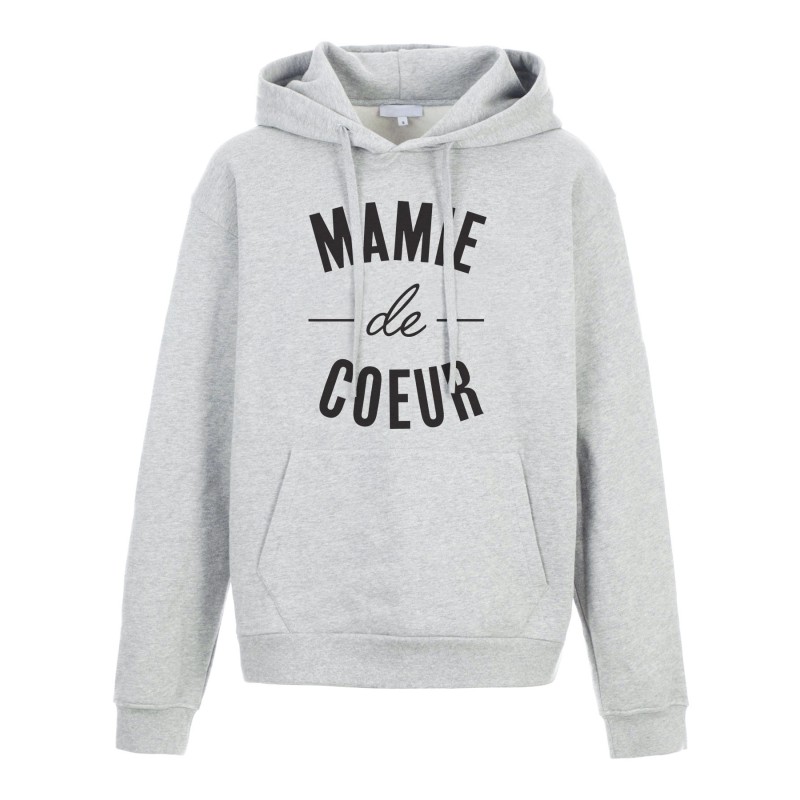 Sweat shirt à Capuche - Hoodie - Imprimé citation - humour Mamie de coeur