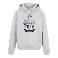 Sweat shirt à Capuche - Hoodie - Imprimé citation - humour citation Voici a quoi ressemble une pote cool