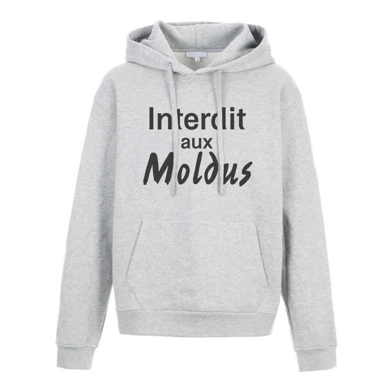 Sweat shirt à Capuche - Hoodie - Imprimé citation - humour citation Interdit aux moldus