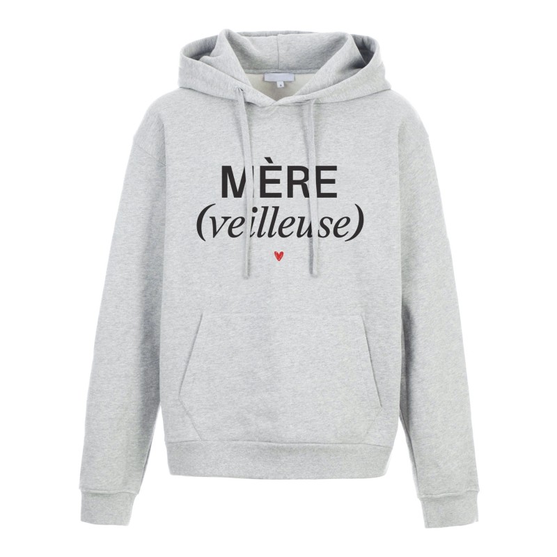 Sweat shirt à Capuche - Hoodie - Imprimé citation - humour citation Mère veilleuse