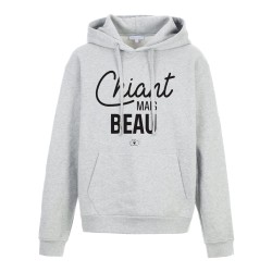 Sweat shirt à Capuche - Hoodie - Imprimé citation - humour citation Chiant mais beau