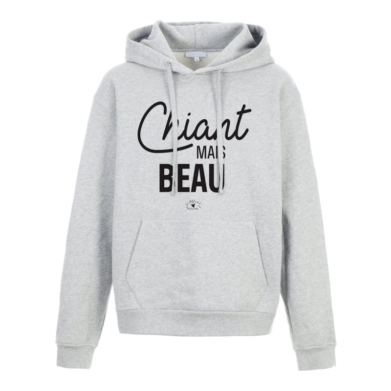 Sweat shirt à Capuche - Hoodie - Imprimé citation - humour citation Chiant mais beau