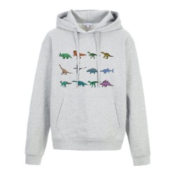Sweat shirt à Capuche - Hoodie - Imprimé citation - Illustration dinosaure