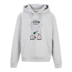 Sweat shirt à Capuche - Hoodie - Imprimé citation - illustration Sport cyclisme