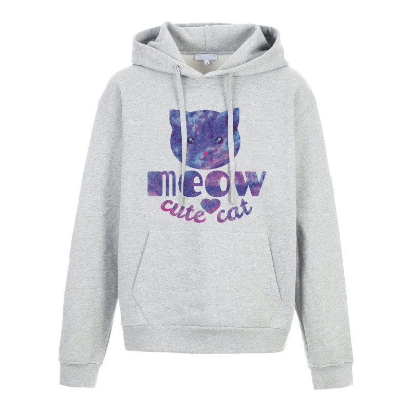 Sweat shirt à Capuche - Hoodie - Imprimé citation - illustration Chat vintage