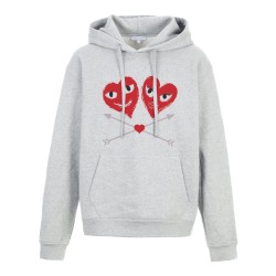 Sweat shirt à Capuche - Hoodie - Imprimé citation - illustration Coeur rouge