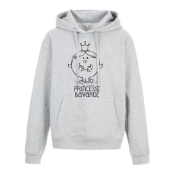 Sweat shirt à Capuche - Hoodie - Imprimé citation - illustration Princesse bavarde