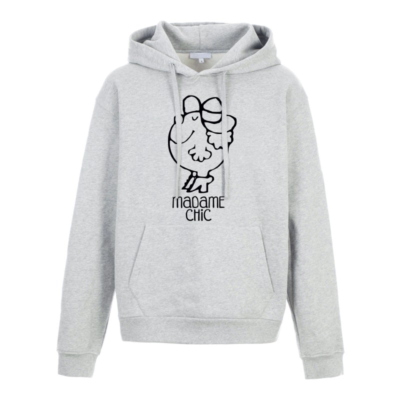Sweat shirt à Capuche - Hoodie - Imprimé citation - illustration Madame chic