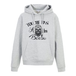 Sweat shirt à Capuche - Hoodie - Imprimé citation - Touche pas a mon barbu