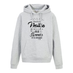 Sweat shirt à Capuche - Hoodie - Imprimé citation - Merci Maître pour cette jolie année