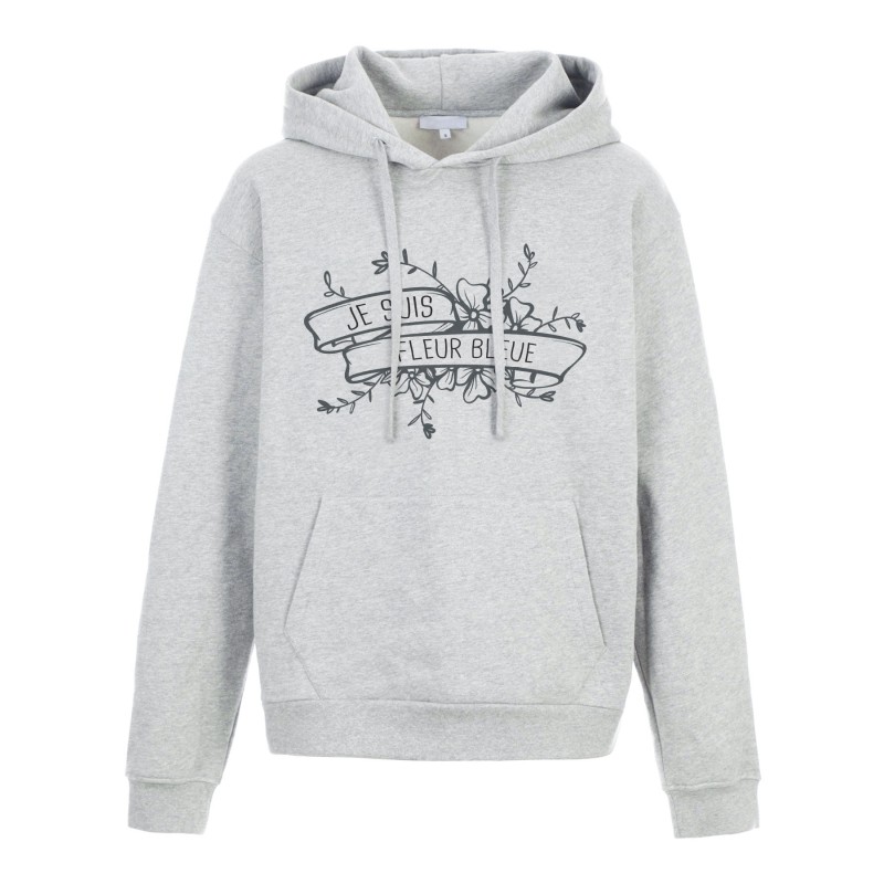 Sweat shirt à Capuche - Hoodie - Imprimé citation - Je suis fleur bleue