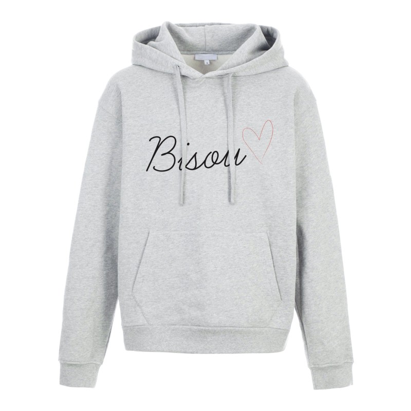 Sweat shirt à Capuche - Hoodie - Imprimé citation - bisou