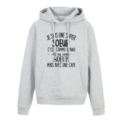Sweat shirt à Capuche - Hoodie - Imprimé citation - Je suis une super soeur avec une cape